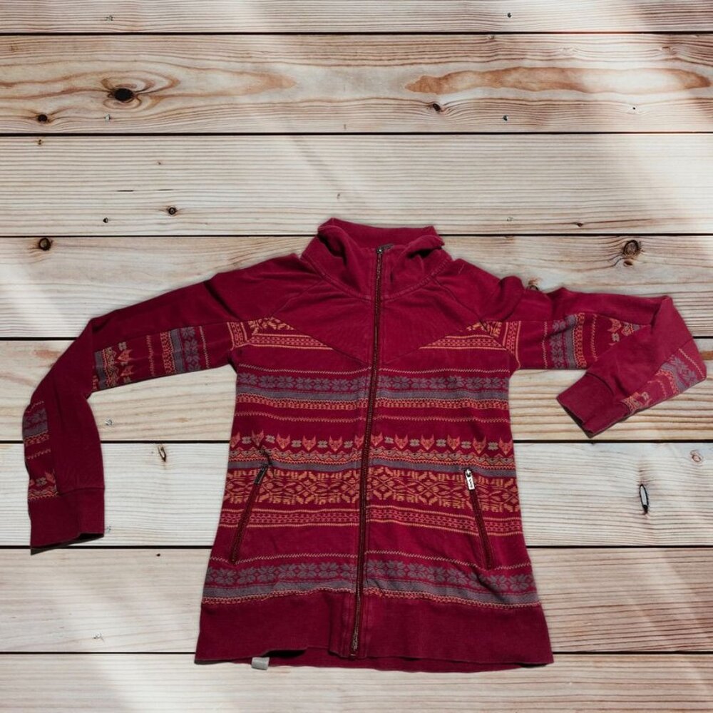 Bench Full Zip Sweatshirt Red Size Medium - Picture 3 of 5